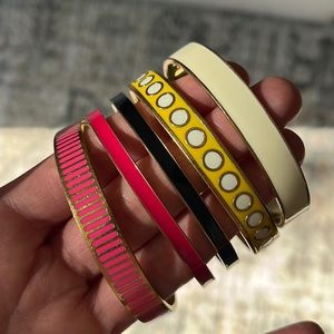 Kate Spade idiom bangles / set of five